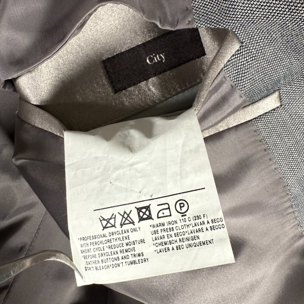 Z Zegna Blazer Men Size 50R Gray Wool Blend City 2-Button Jacket Made Mexico EUC - Picture 8 of 11